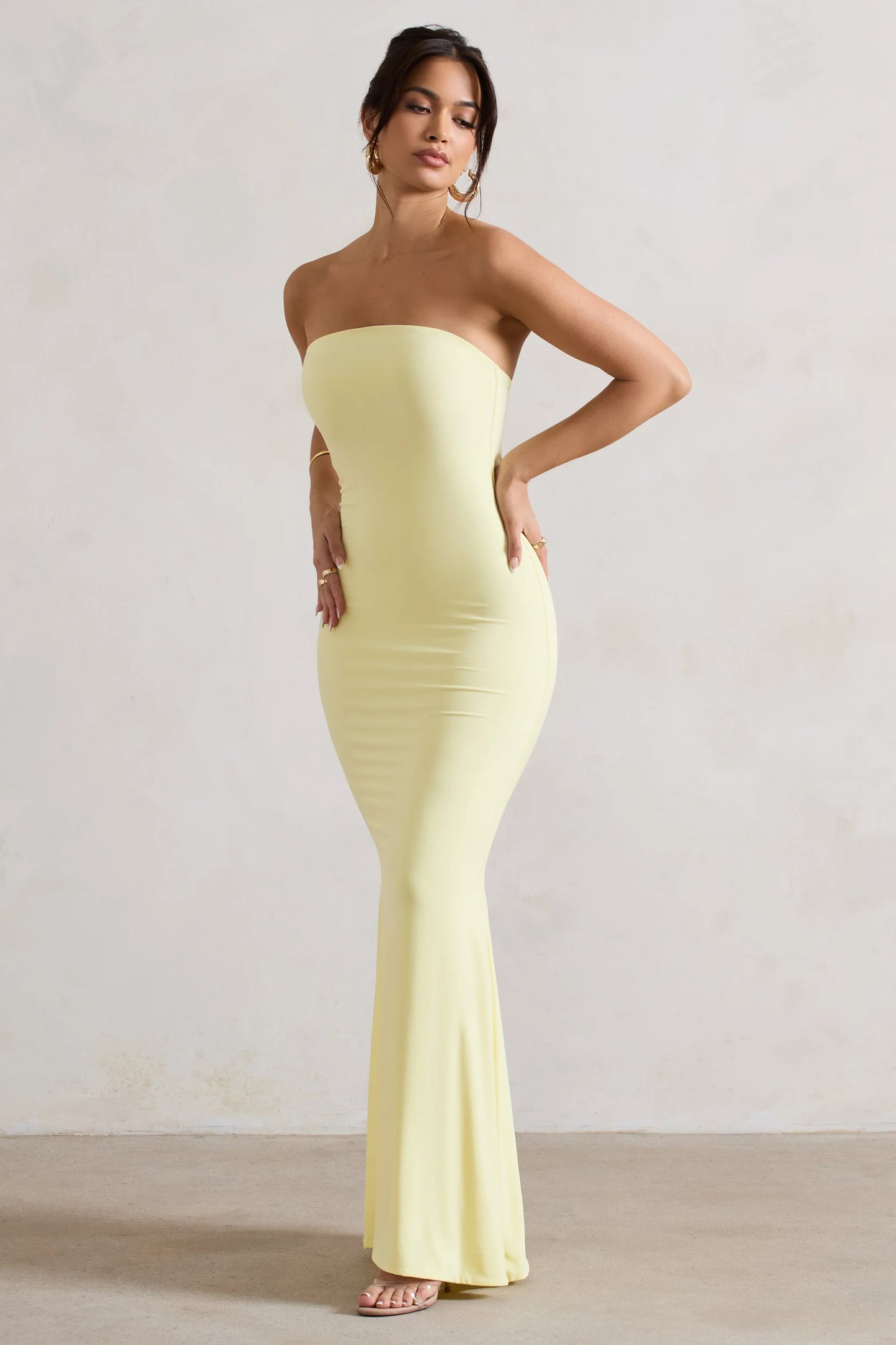 Ceremony | Lemon Bandeau  Maxi Dress