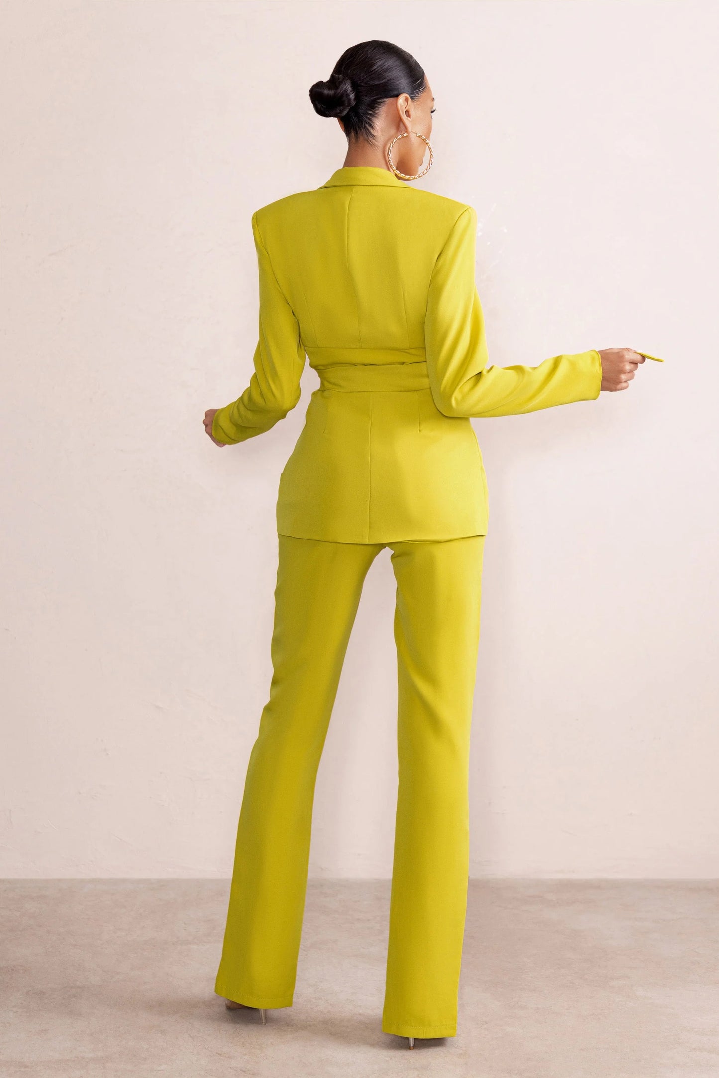 Checked Out | Yellow Split Front Pants