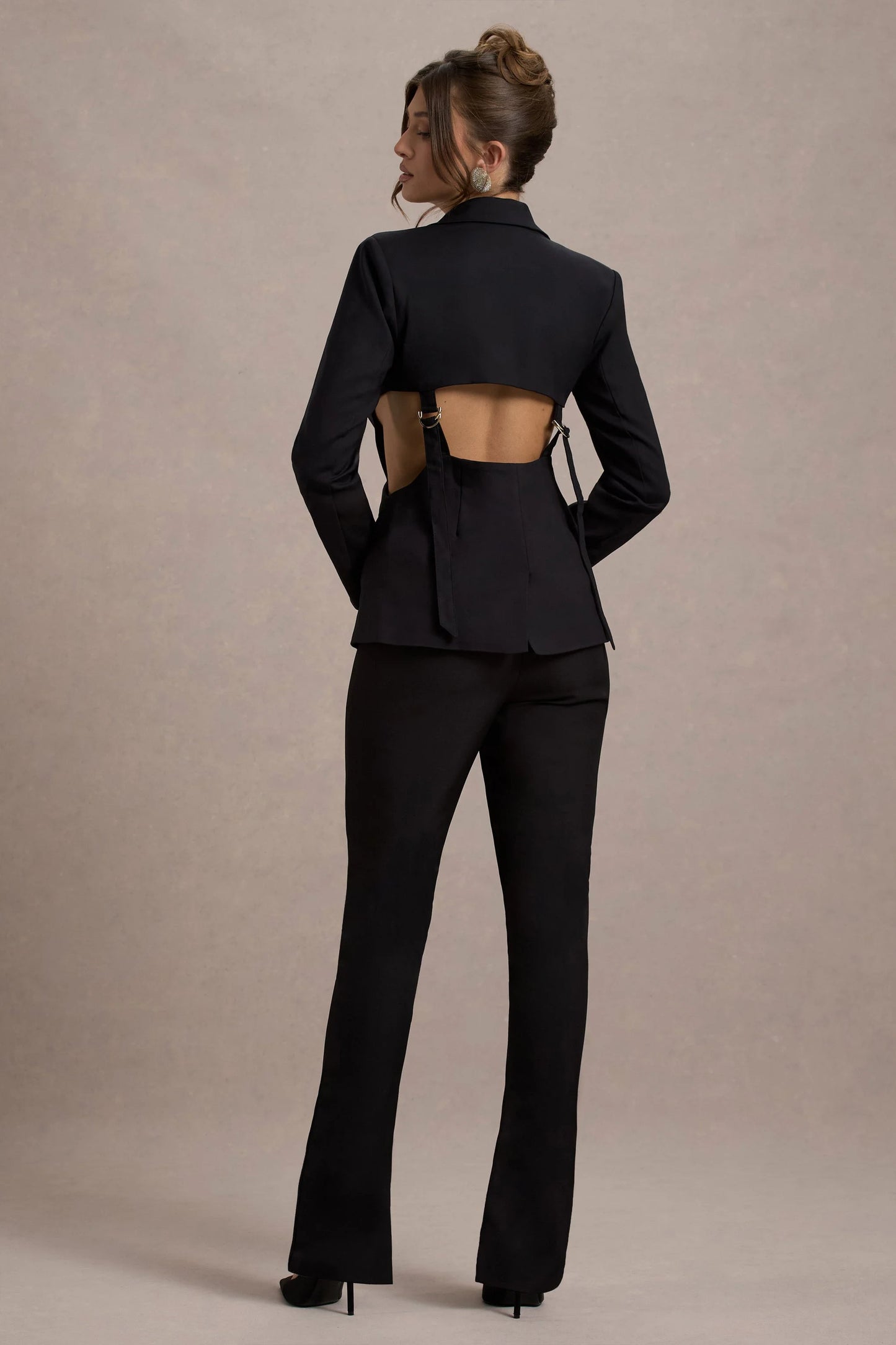 Fixation | Black Tailored Cut Out Blazer