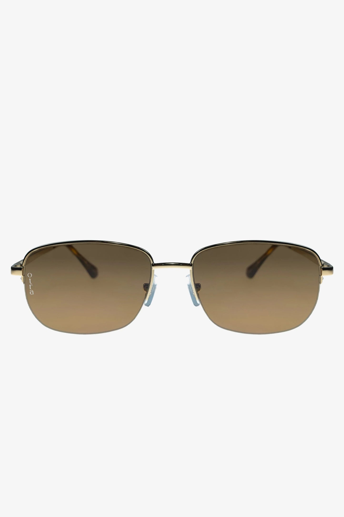 Junior | Otra Gold Small Rectangular Vintage Style Sunglasses