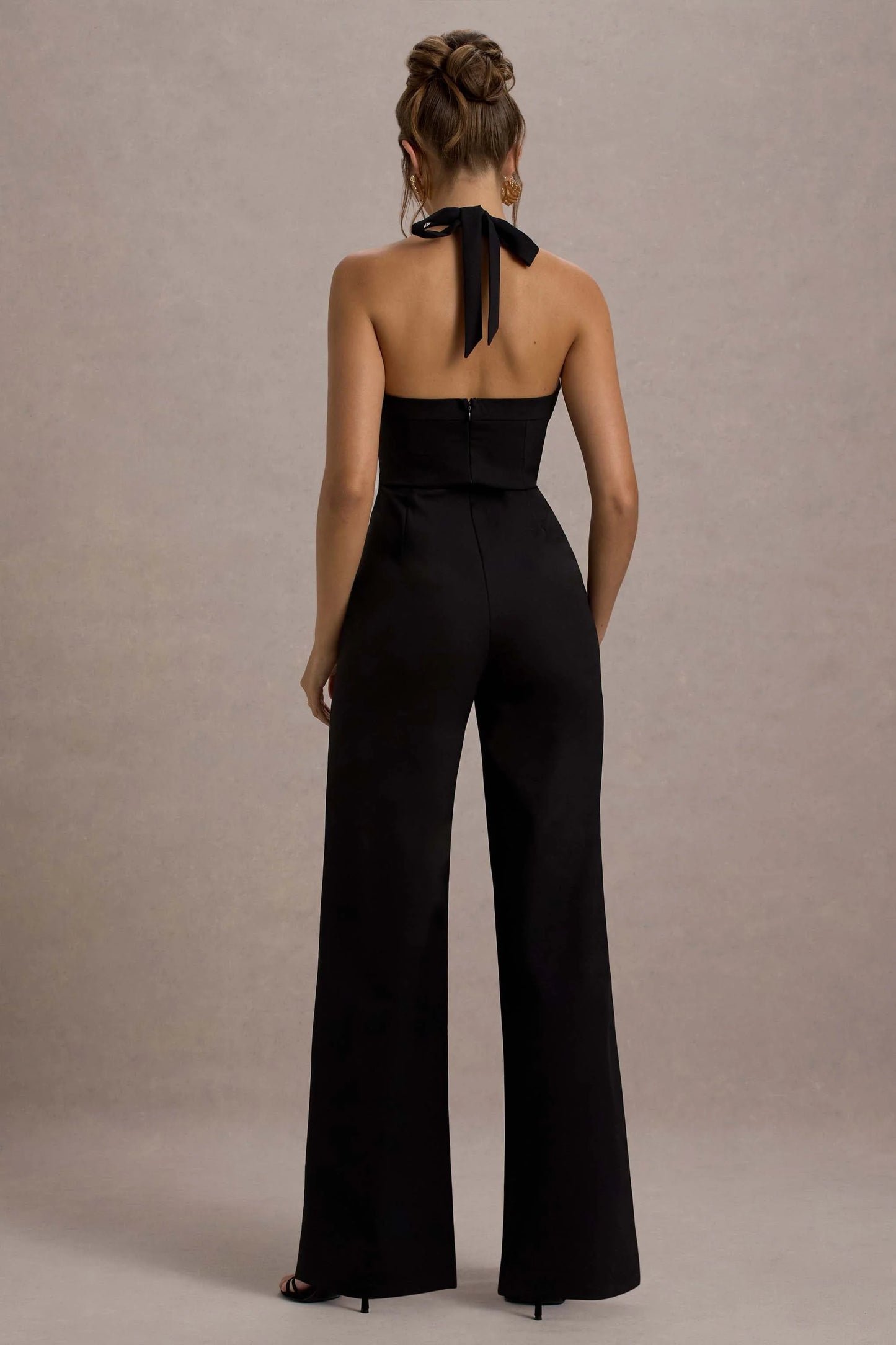 Banks | Black Tailored Halter-Neck Straight-Leg Jumpsuit