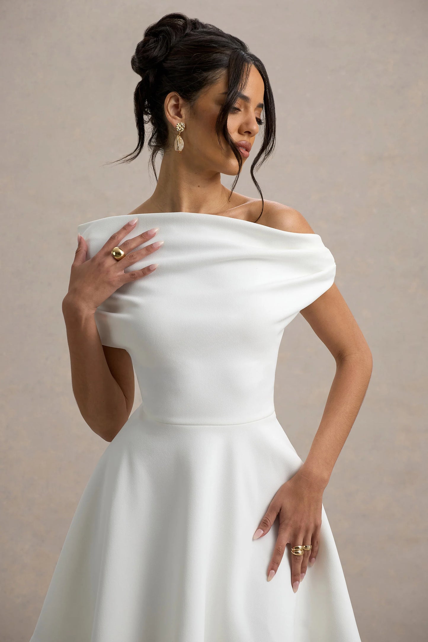 Agnes | White One-Shoulder Mini Dress