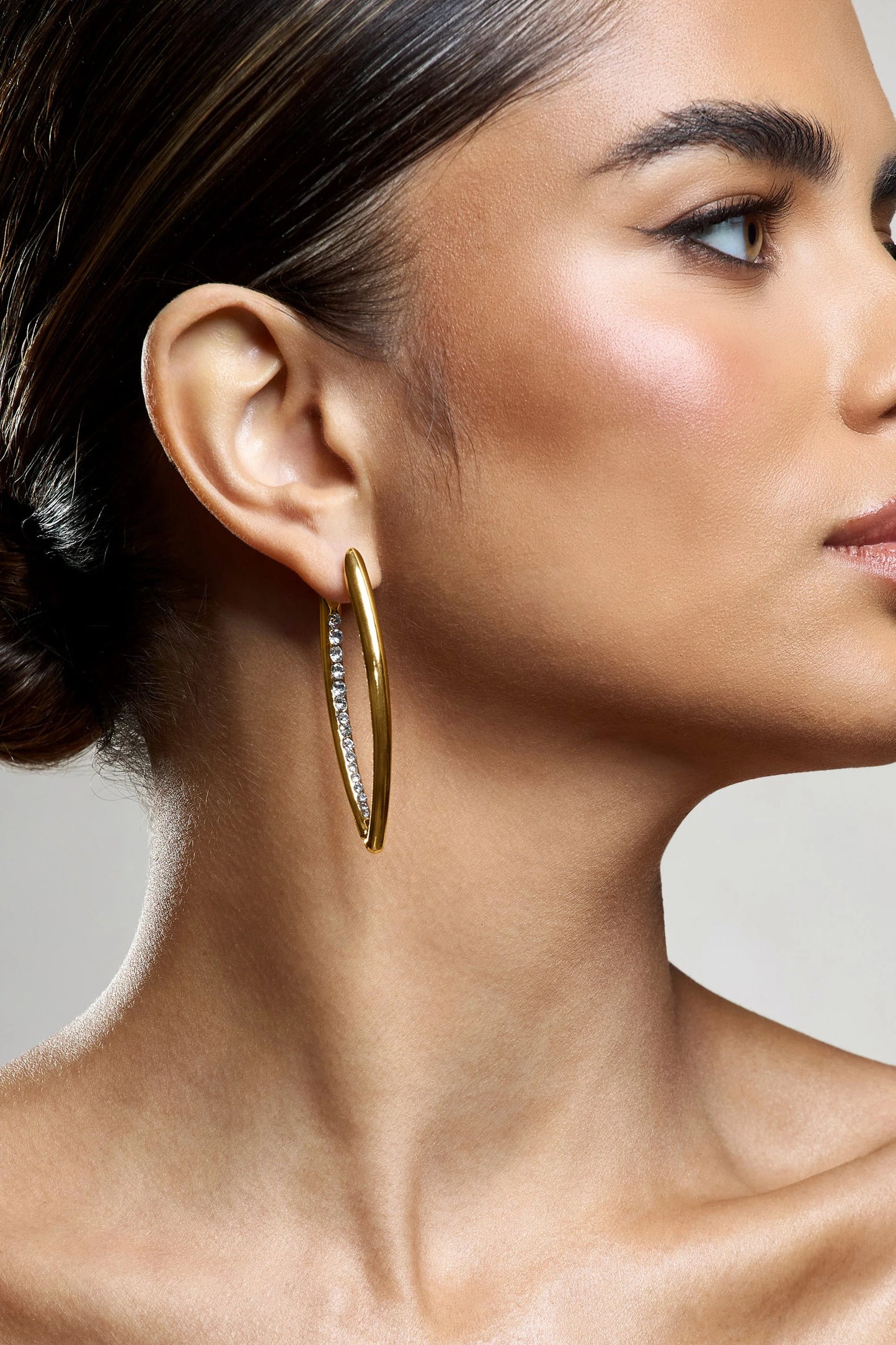 Effortless | Gold Diamante Dangle Earrings