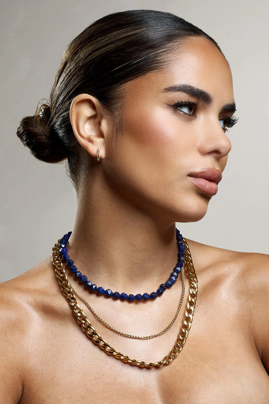 Juni | Blue & Gold Layered Necklace