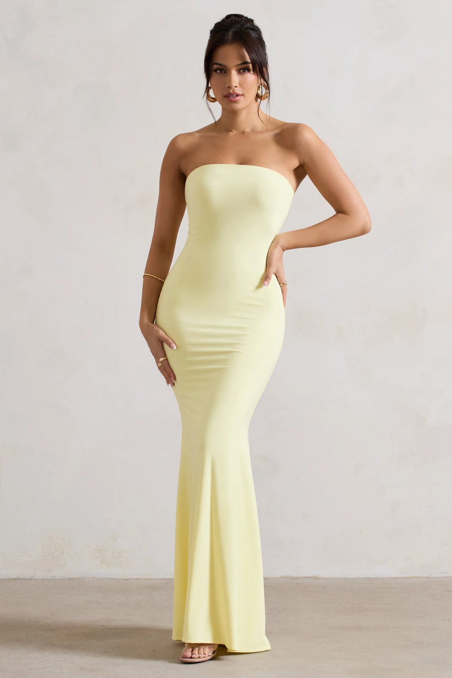 Ceremony | Lemon Bandeau  Maxi Dress