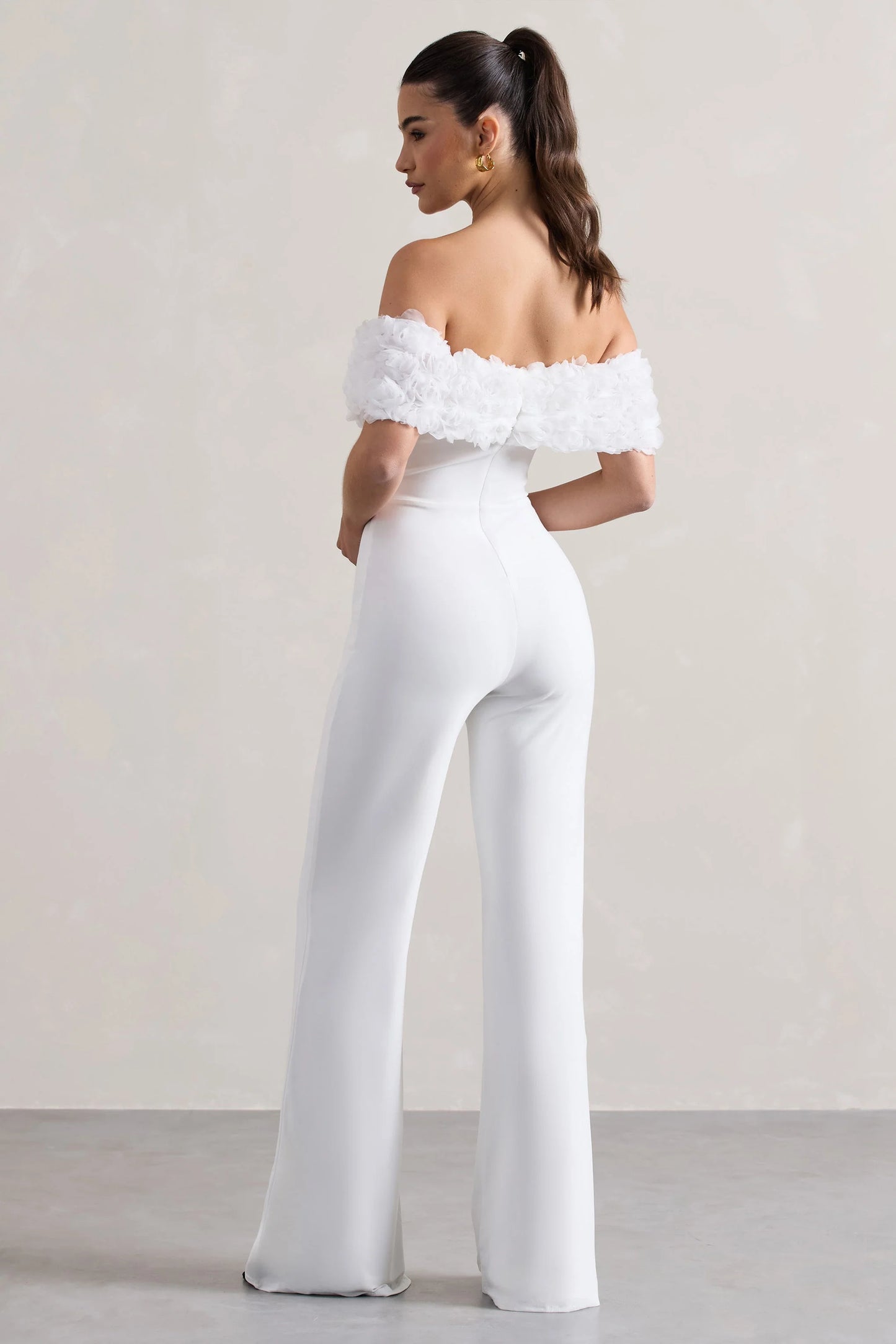 Botanique | White Floral Bardot Jumpsuit