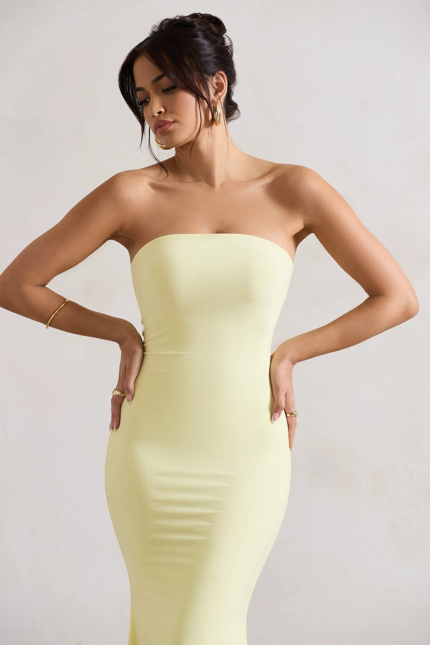 Ceremony | Lemon Bandeau  Maxi Dress