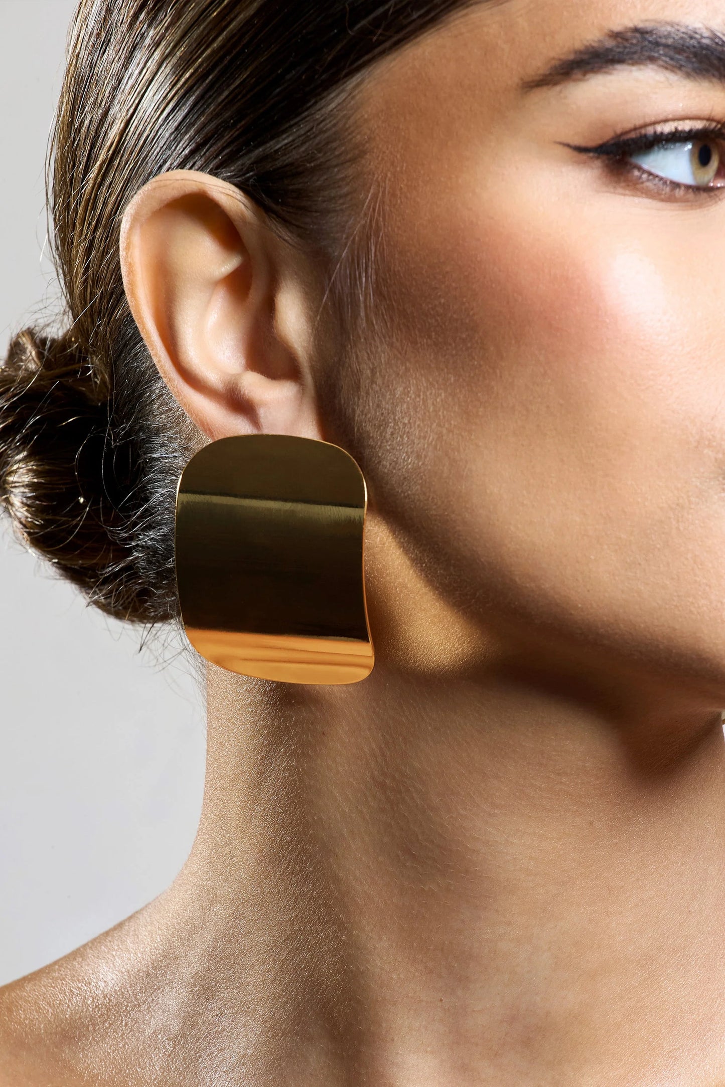 Jasper | Gold Rectangle Statement Earrings