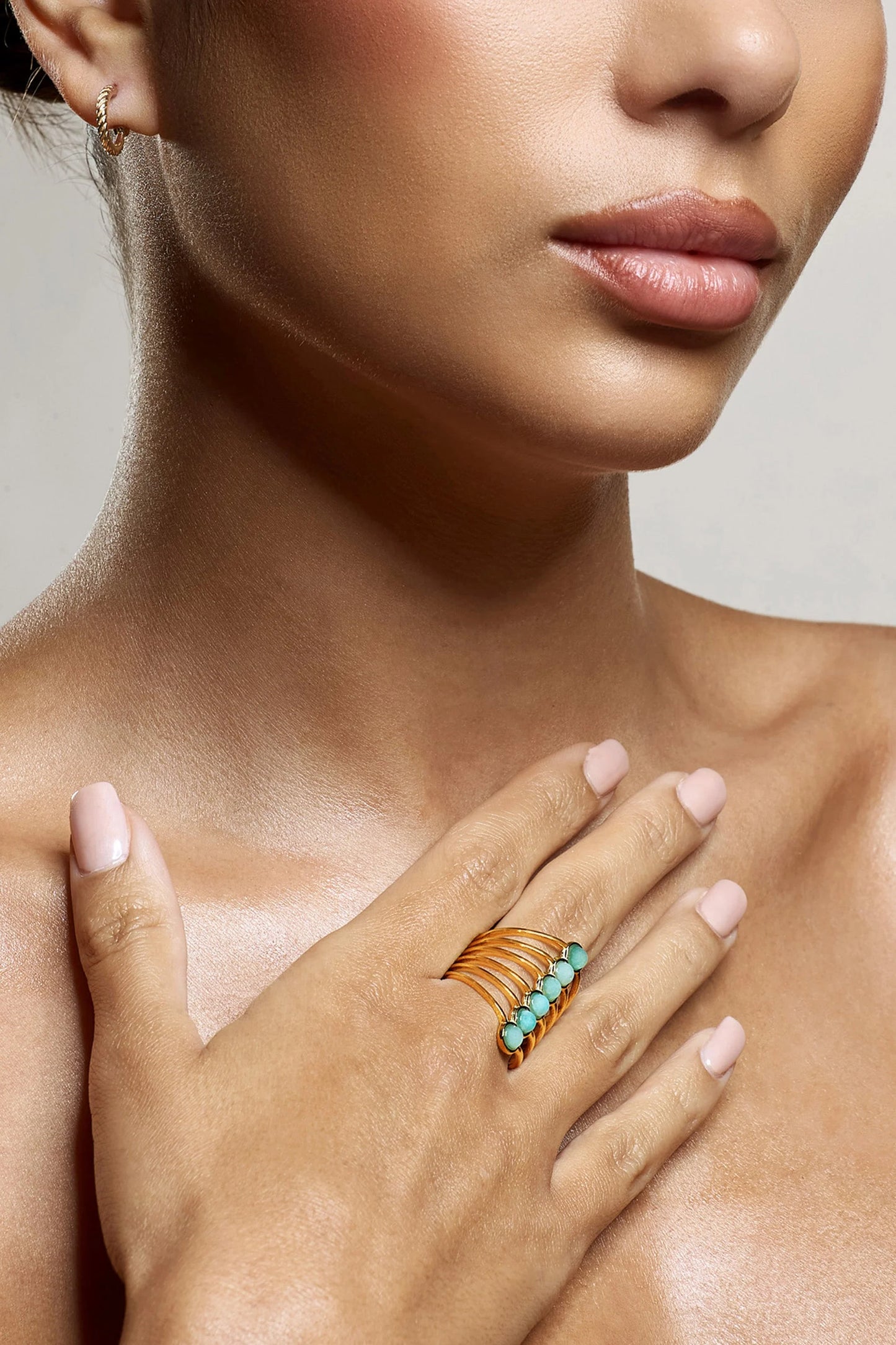 Cerys | Turquoise Stacked Statement Ring