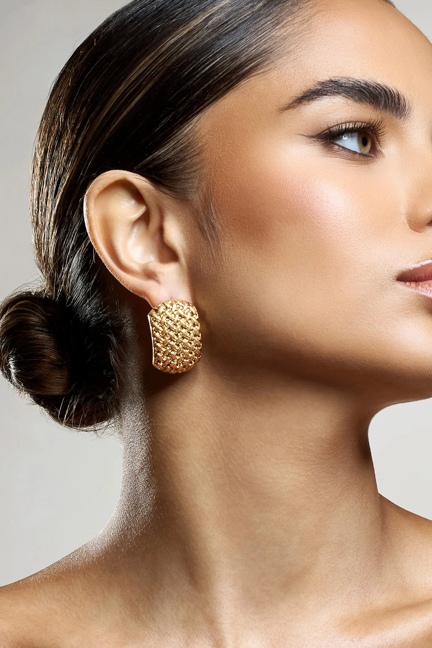 Jonas | Gold Quilted Earrings