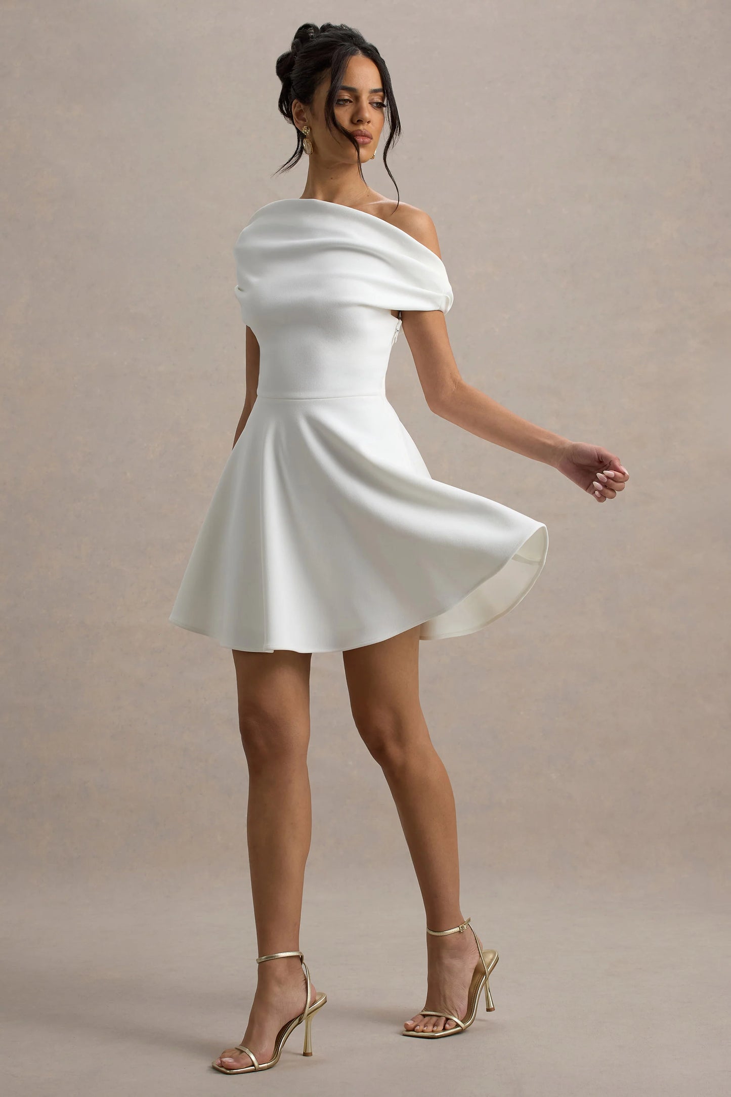 Agnes | White One-Shoulder Mini Dress