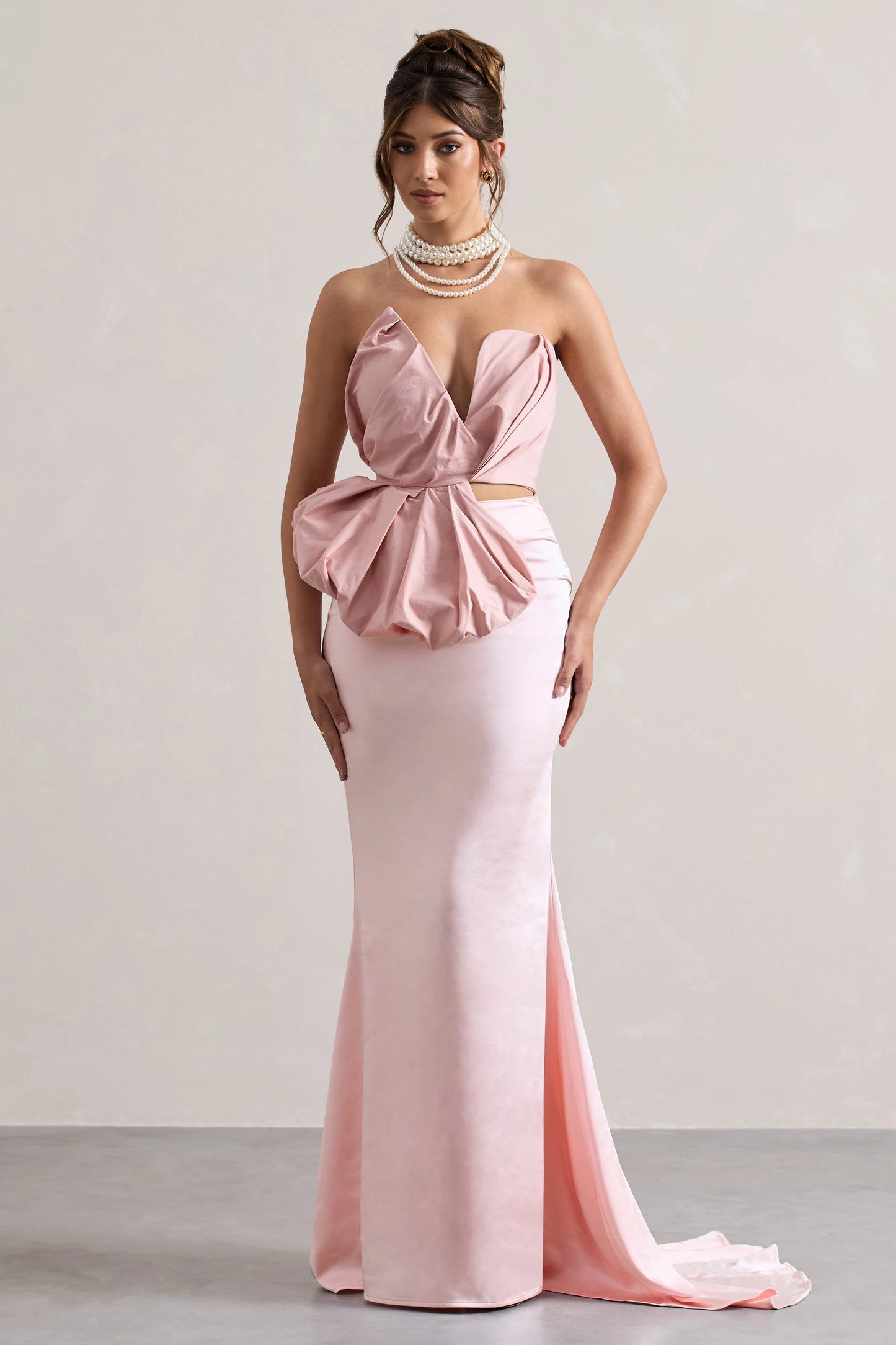 Couture | Pink Satin Maxi Skirt