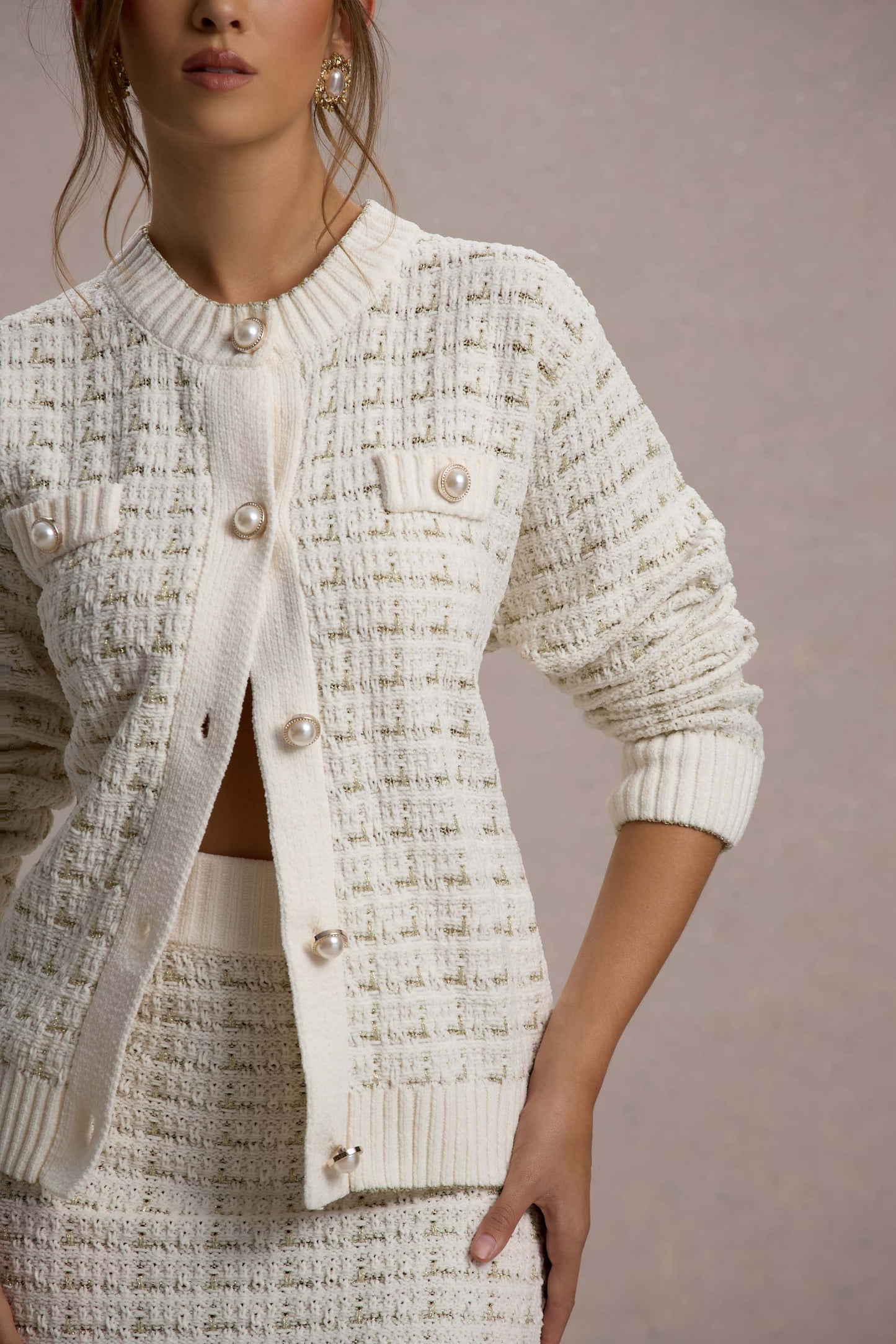 Annabeth | Cream Boucle Cardigan