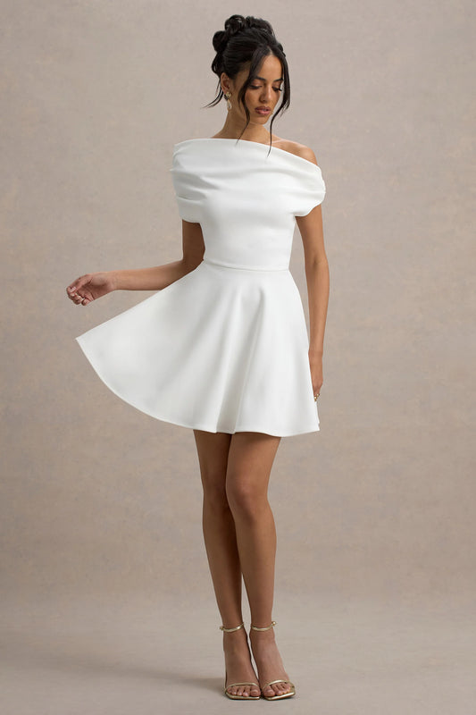 Agnes | White One-Shoulder Mini Dress