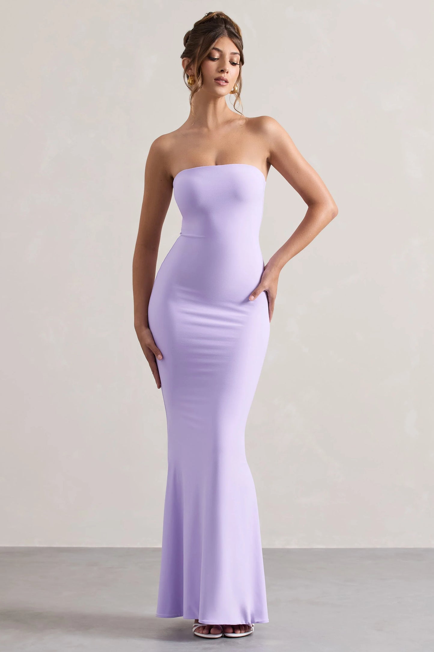 Ceremony | Lilac Bandeau Fishtail Maxi Dress