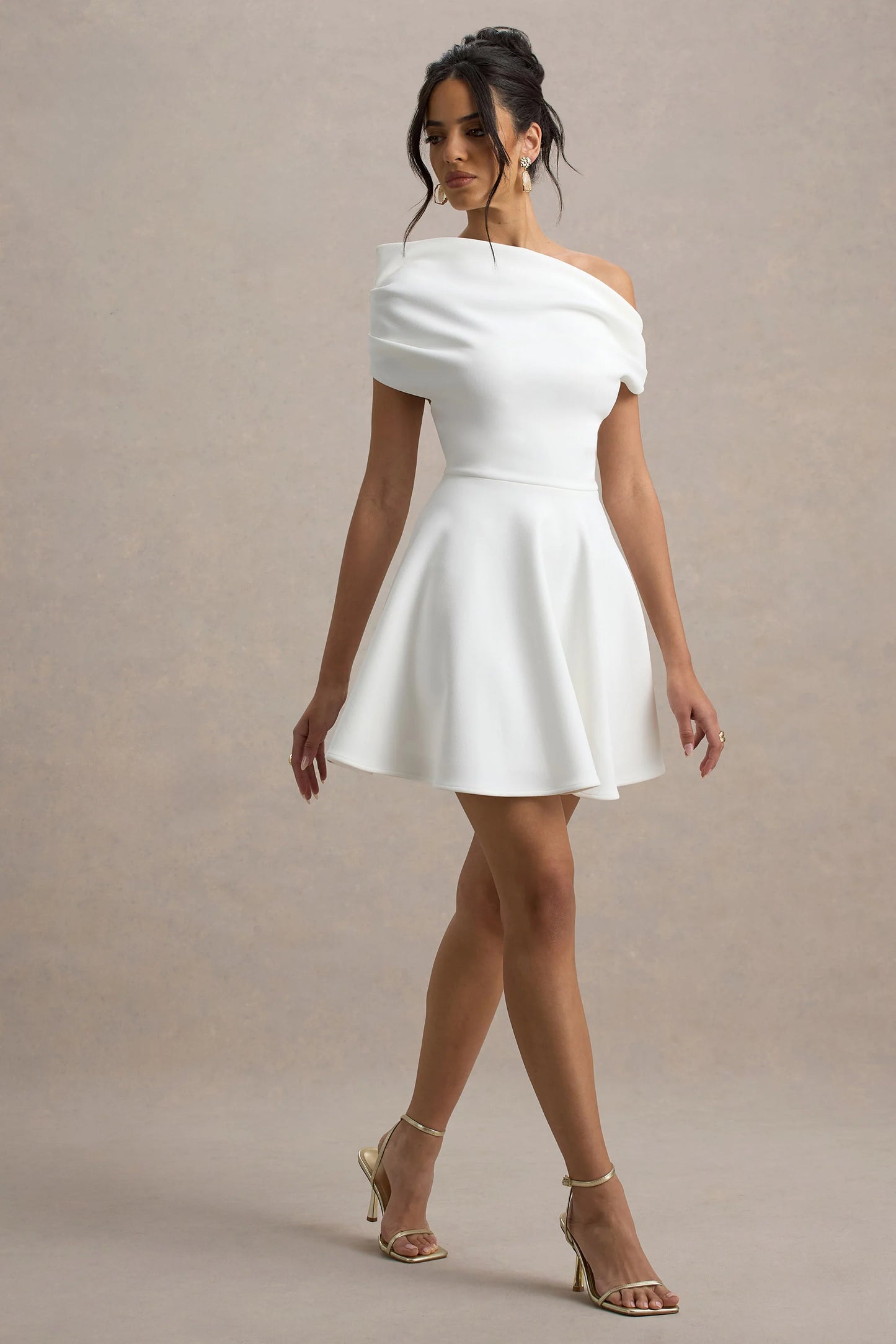 Agnes | White One-Shoulder Mini Dress