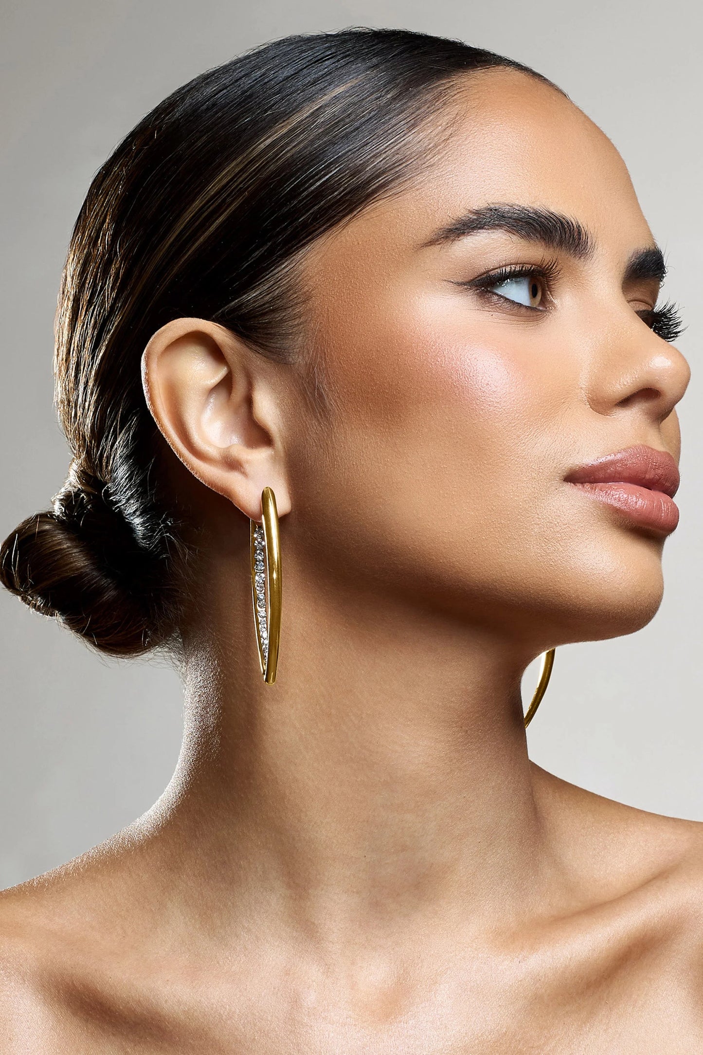 Effortless | Gold Diamante Dangle Earrings