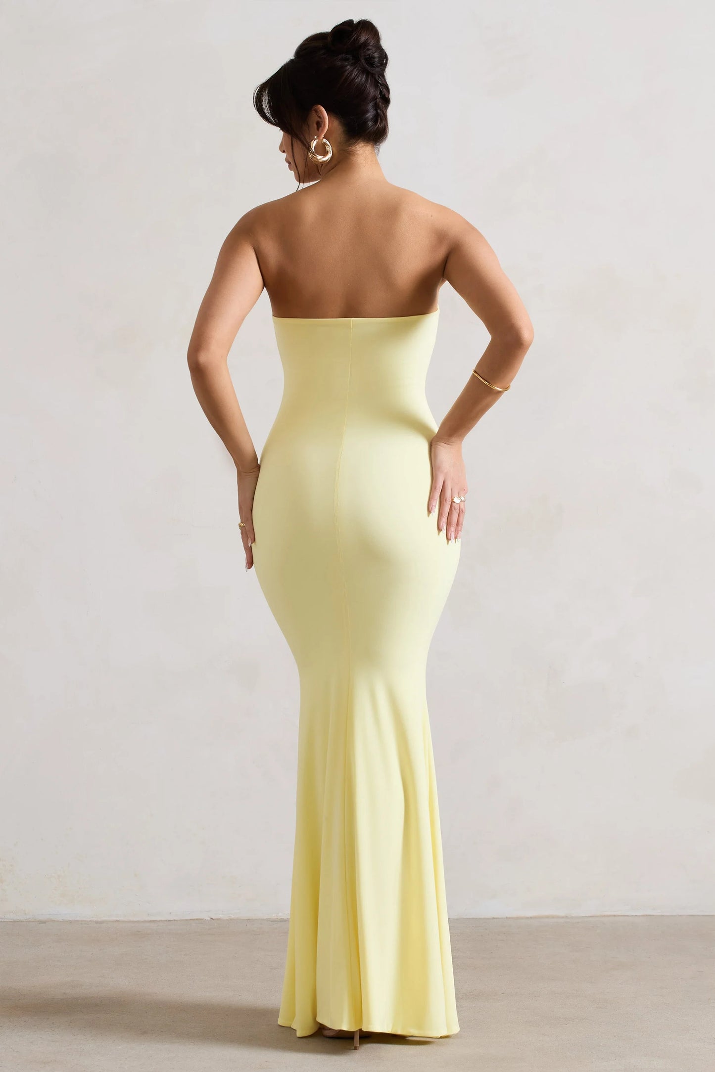 Ceremony | Lemon Bandeau  Maxi Dress