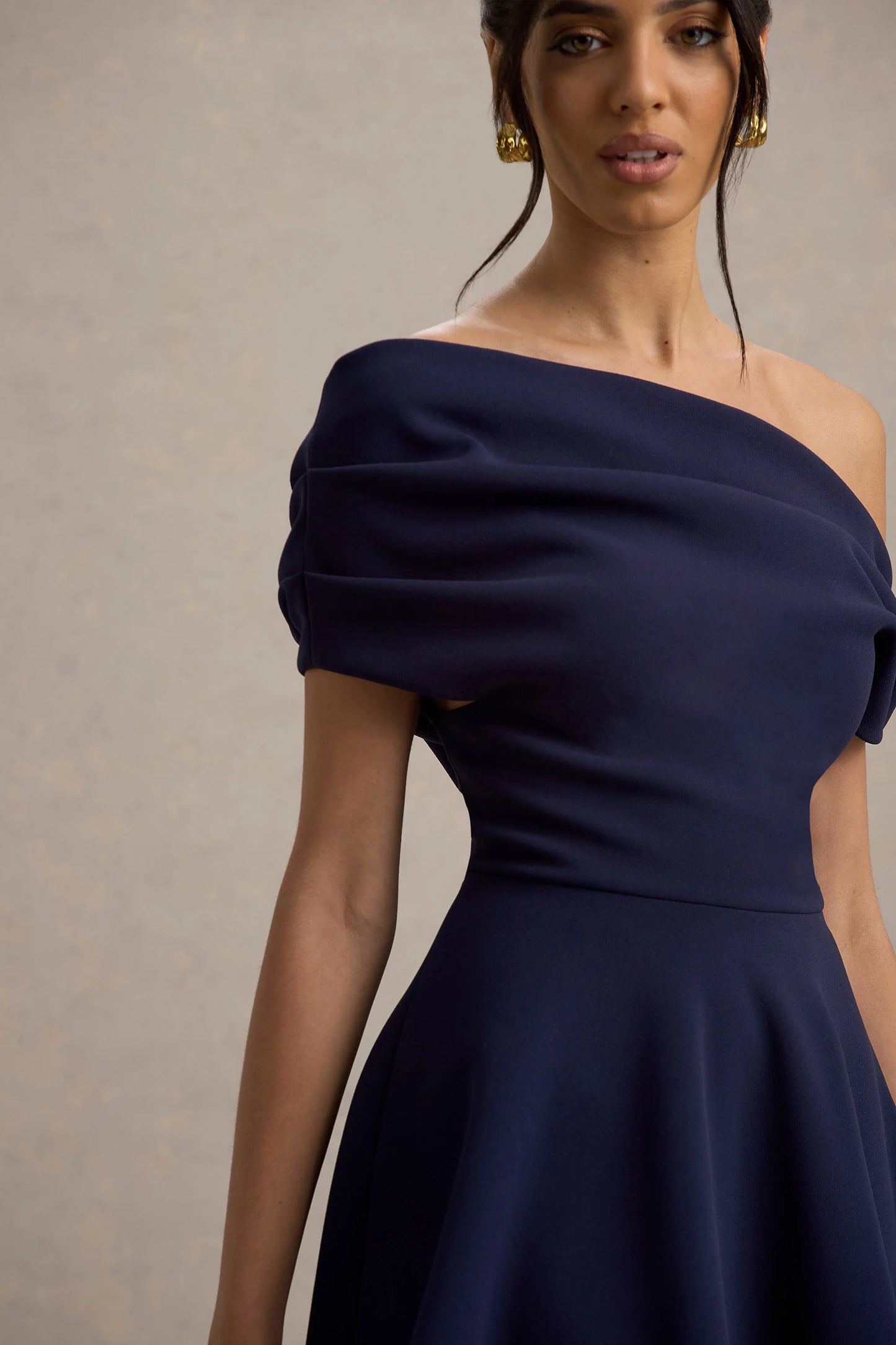 Agnes | Navy One-Shoulder Mini Dress