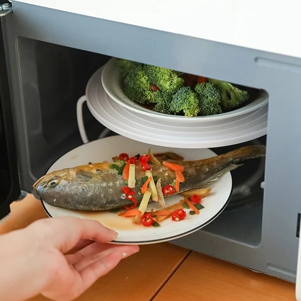 ⛄Spring Hot Sale- 48% OFF--🎈Microwave Oven Steamer Storage Rack🍱buy more save more👍